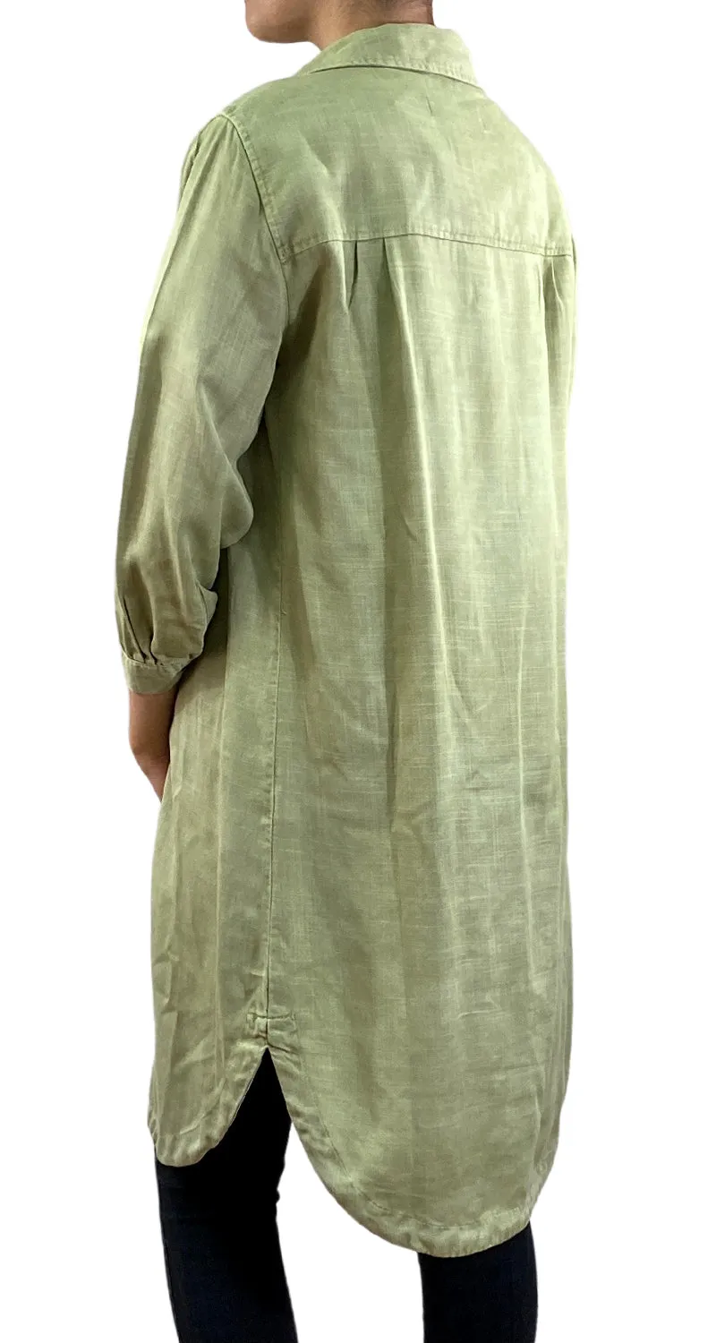 ZARA Camisa Larga Verde